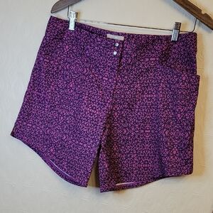 adidas Purple Geometric Women's Shorts